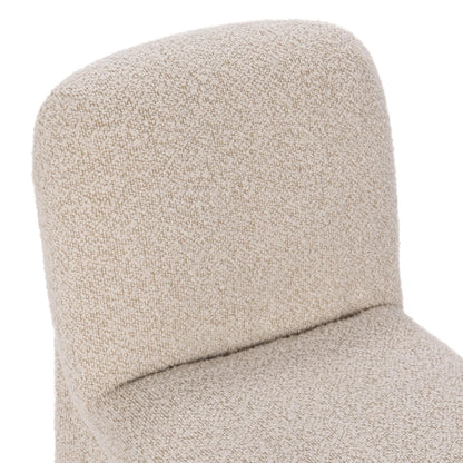 Danson - Upholstered Dining Chair - Fallow Ivory, alternate view 2 with wood construction