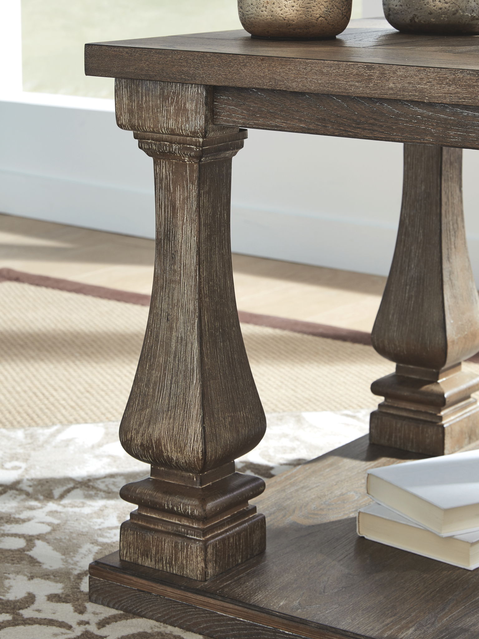 Johnelle - Rectangular End Table - Gray, alternate view 2 with engineered wood