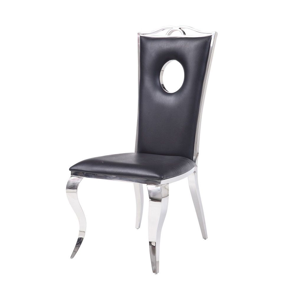 Cyrene - Glam - Side Chair, alternate view 4 with leather upholstery