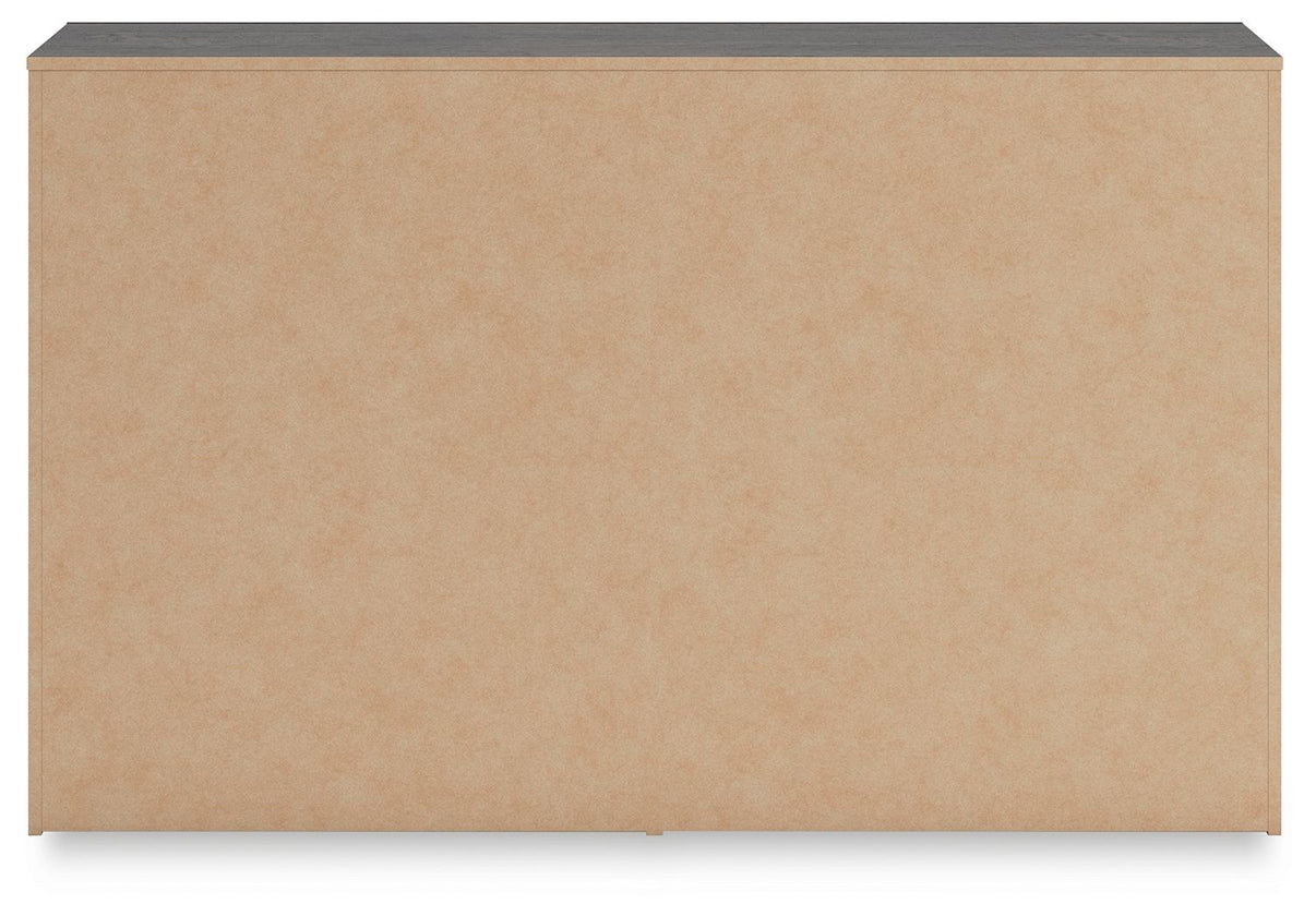 Hollivern - Six Drawer Dresser - Dark Gray, alternate view 2 with linen fabric