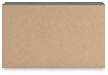 Hollivern - Six Drawer Dresser - Dark Gray, alternate view 2 with linen fabric
