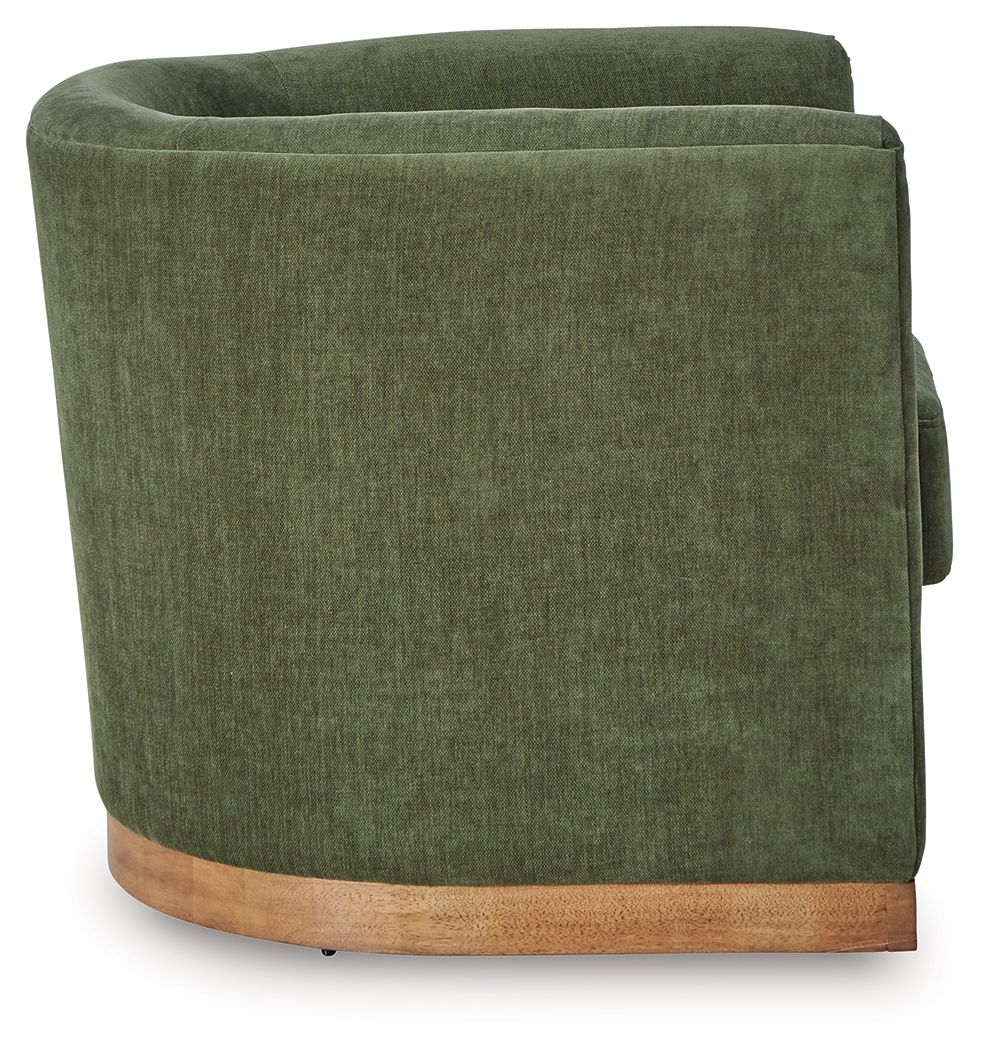 Jersonlow - Swivel Chair - Forest Green, alternate view 2 with polyester fabric