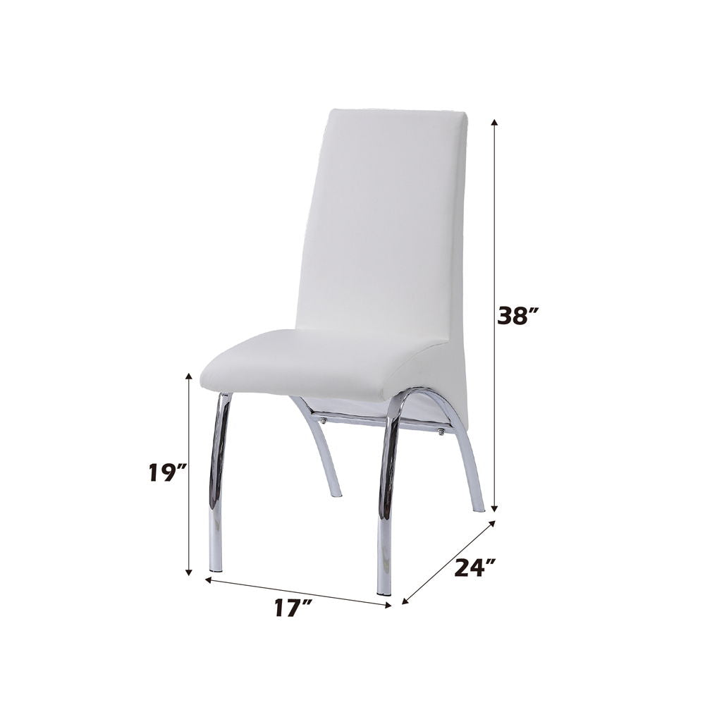 Pervis - Side Chair, alternate view 4 with faux leather