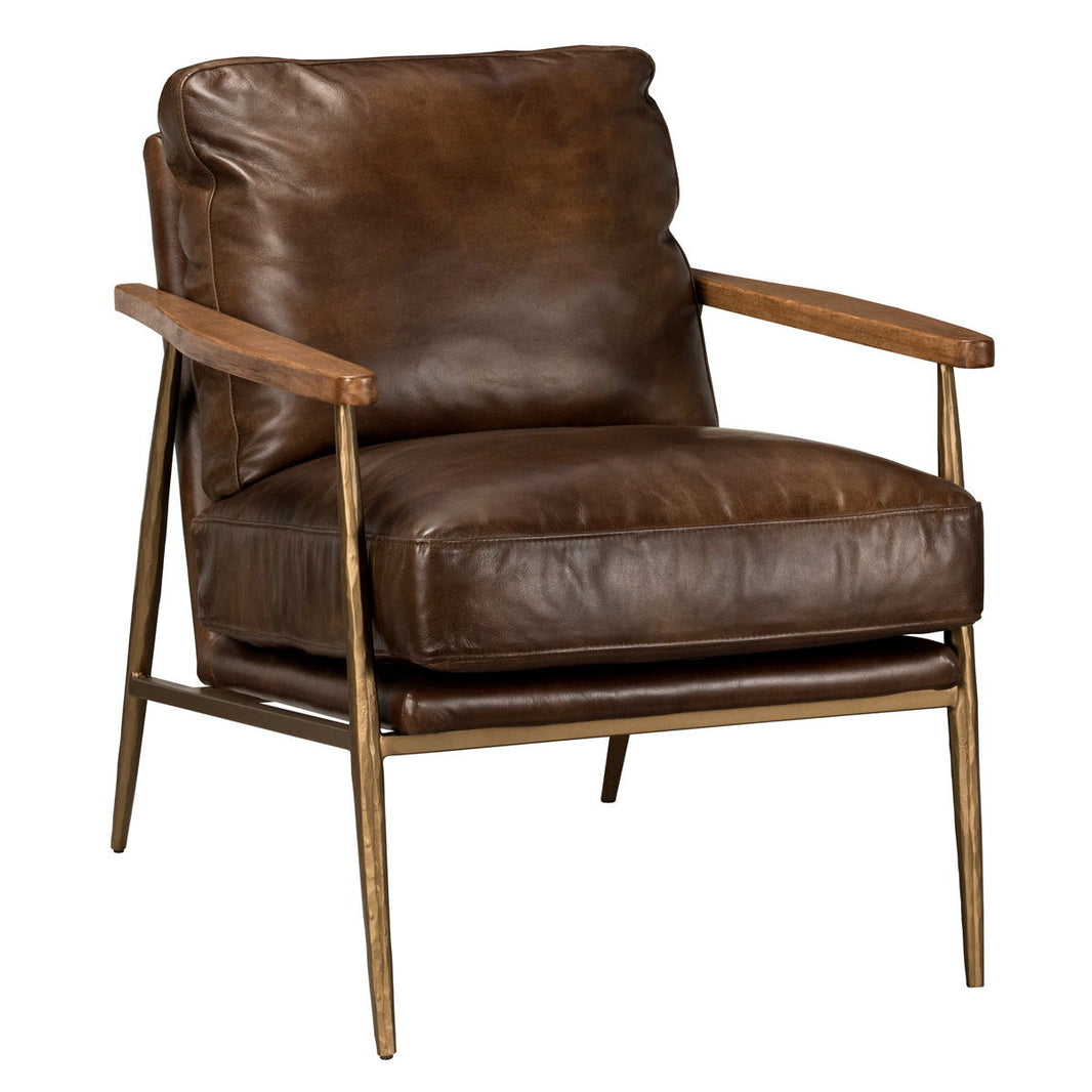 Christopher - Club Chair, alternate view 2 with top-grain leather