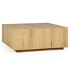 Layne - Square Coffee Table With Casters, alternate view 2 with wood construction