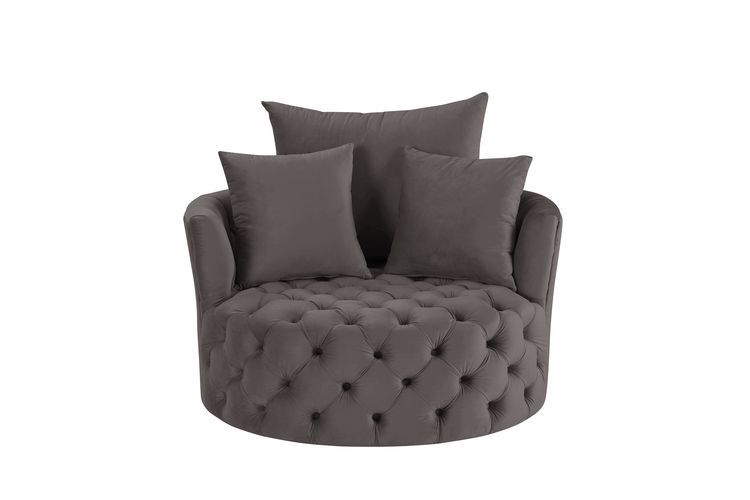 Zunyas - Accent Chair w/Swivel, alternate view 4 with velvet upholstery