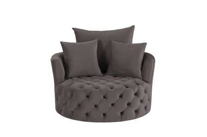 Zunyas - Accent Chair w/Swivel, alternate view 4 with velvet upholstery