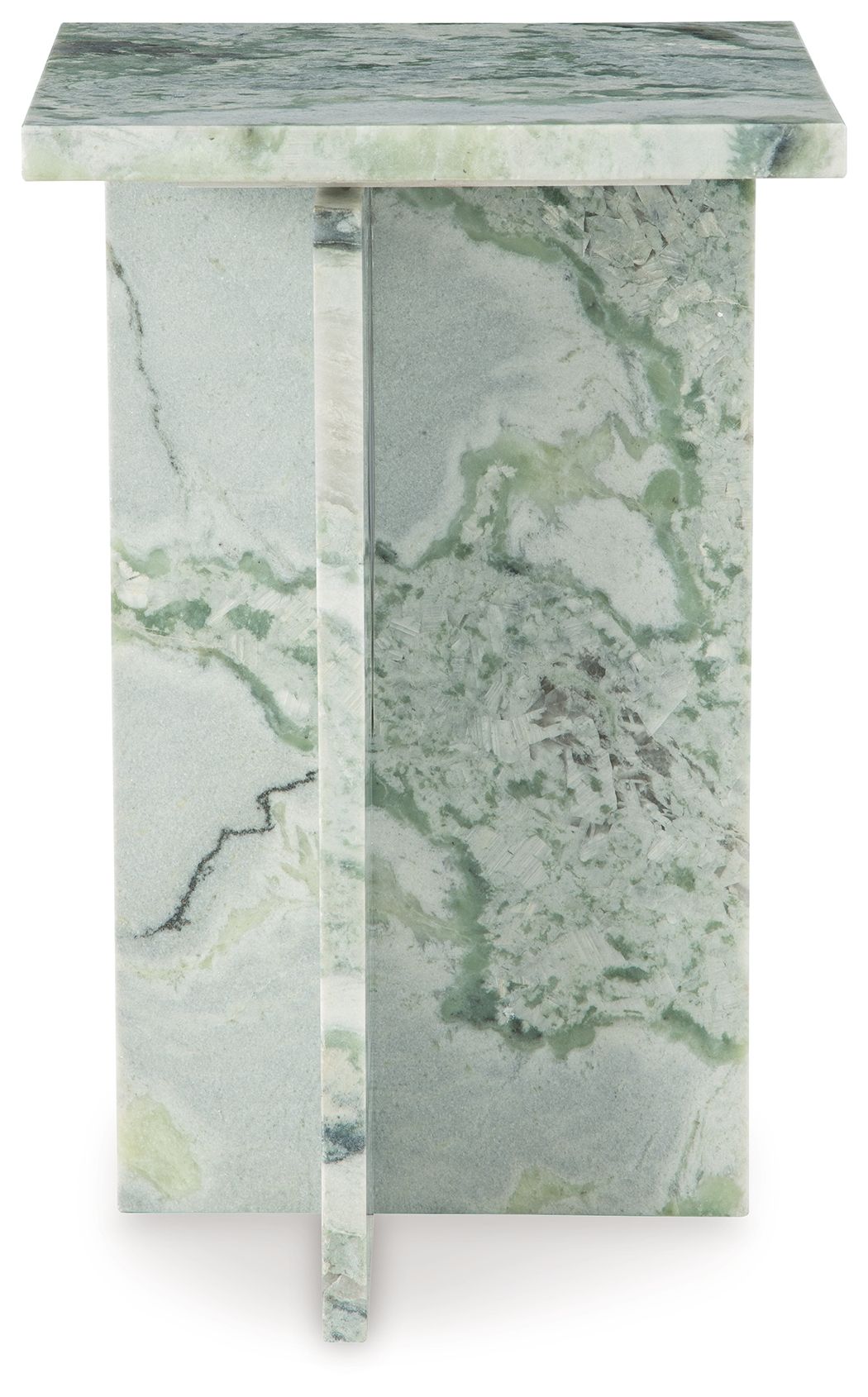 Deaconwell - Accent Table - White / Green, alternate view 2 with marble