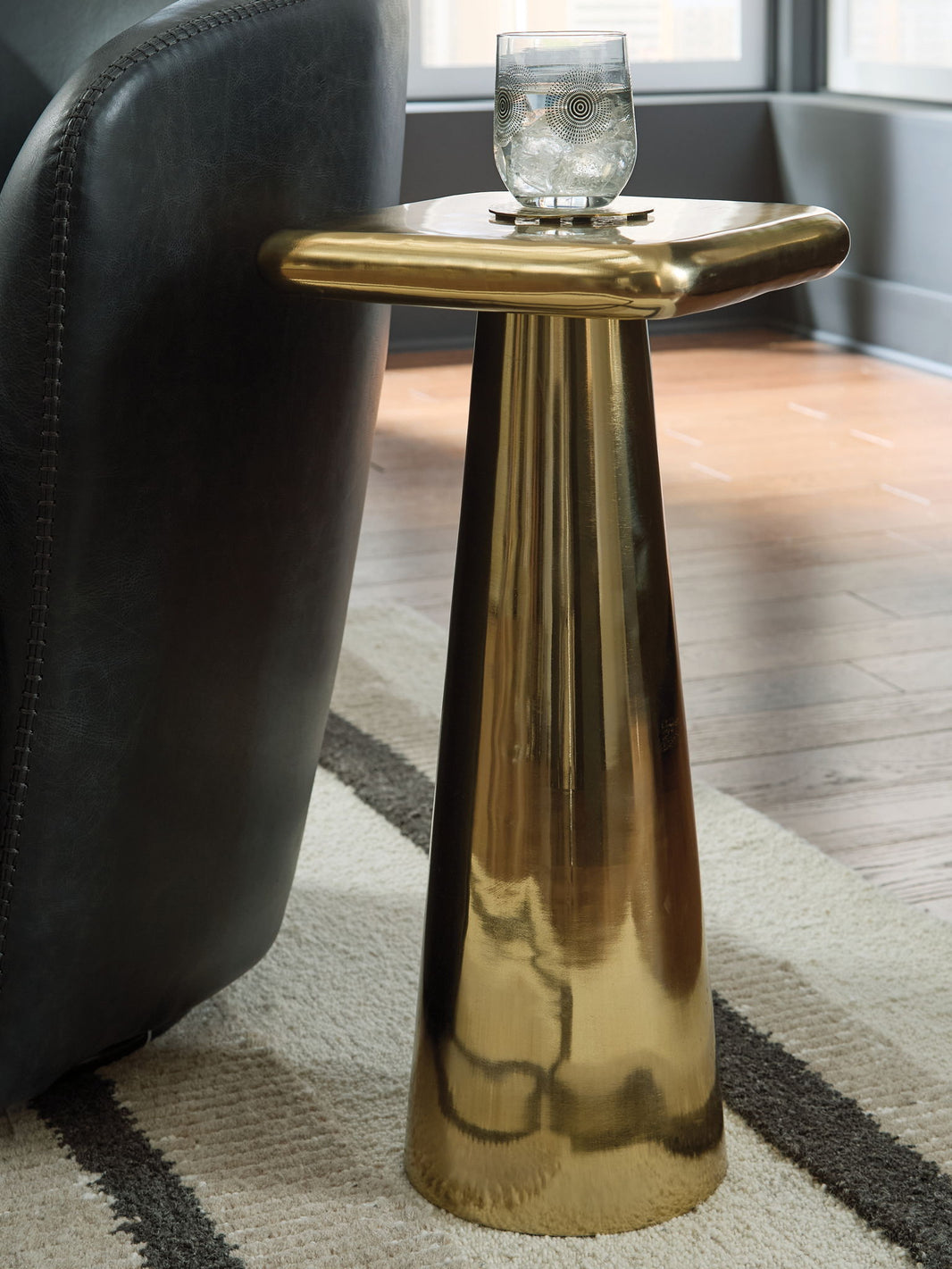 Dallenburg - Accent Table - Gold Finish, alternate view 2 with metal
