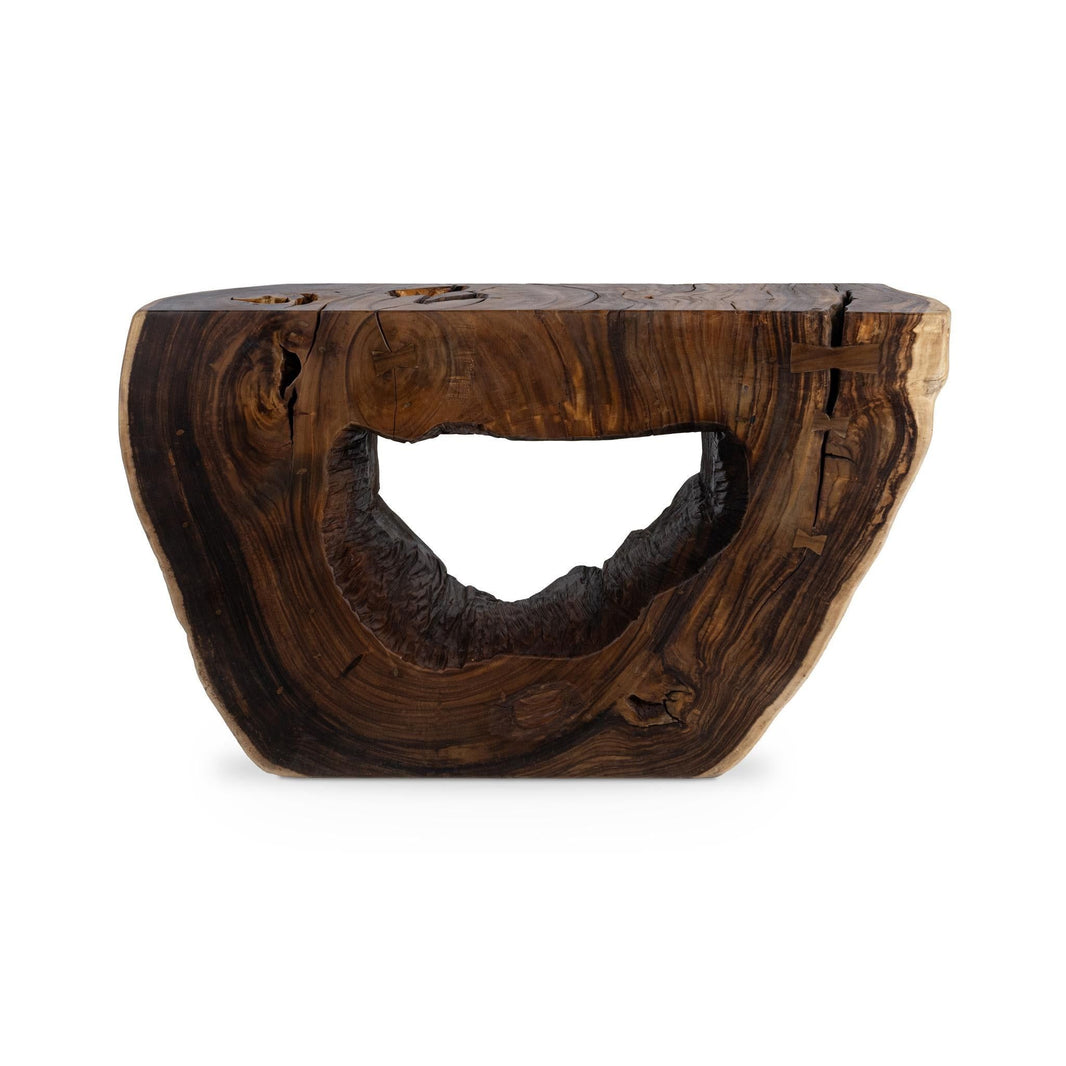 Zoreyne - Console Table - Dark Brown, alternate view 2 with wood construction