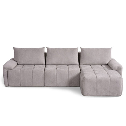 Dorcas - Sectional Sofa - Gray, alternate view 2 with linen fabric