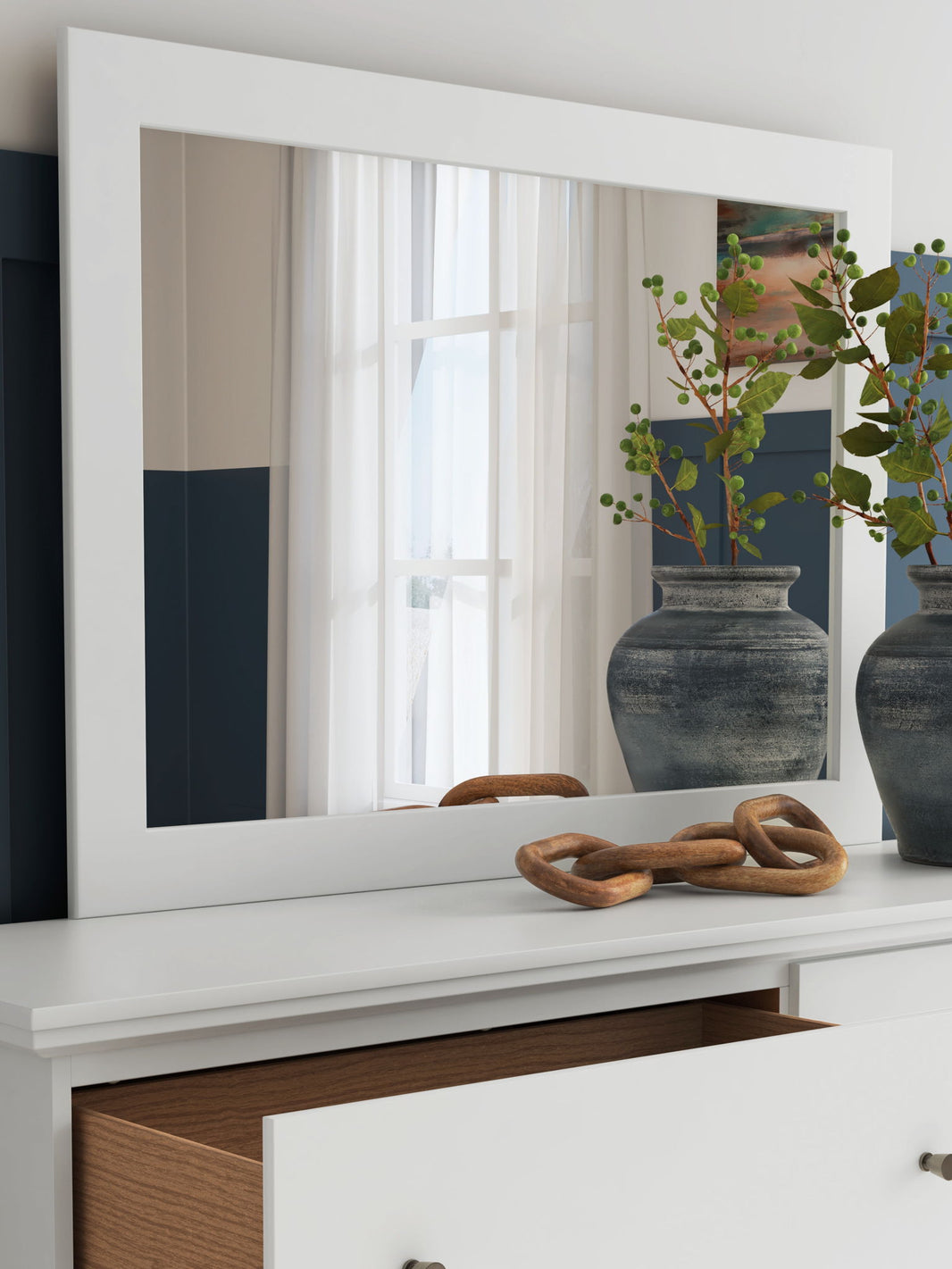 Bostwick Shoals - Bedroom Mirror - White, alternate view 2