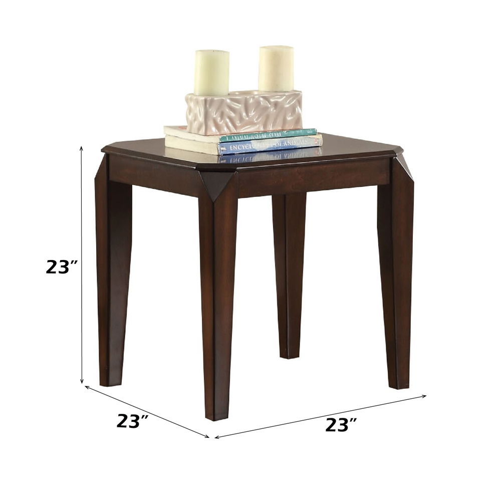 Docila - End Table - Walnut, alternate view 2 with wood construction