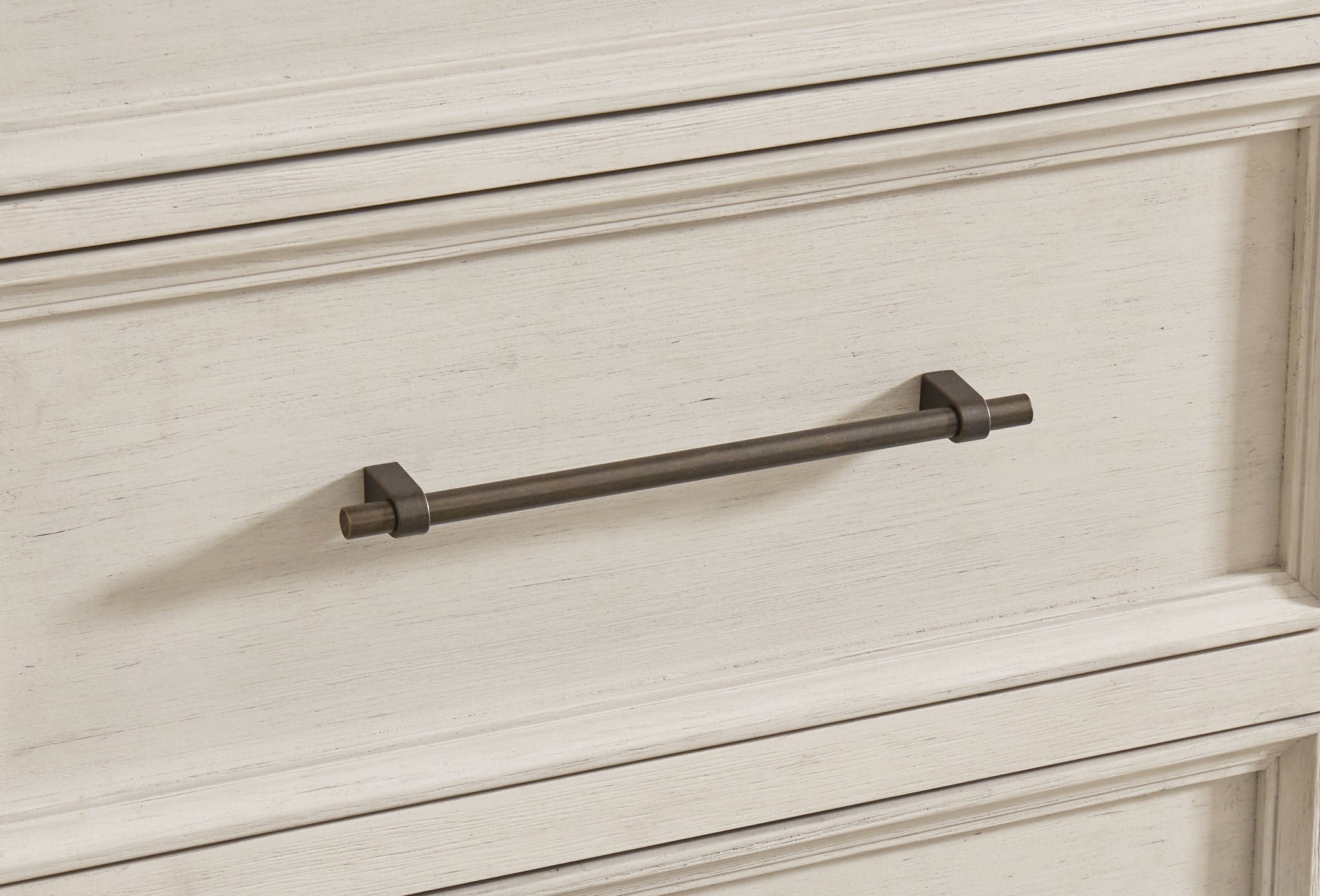Shaybrock - Dresser And Mirror - Antique White / Brown, alternate view 2 with wood construction