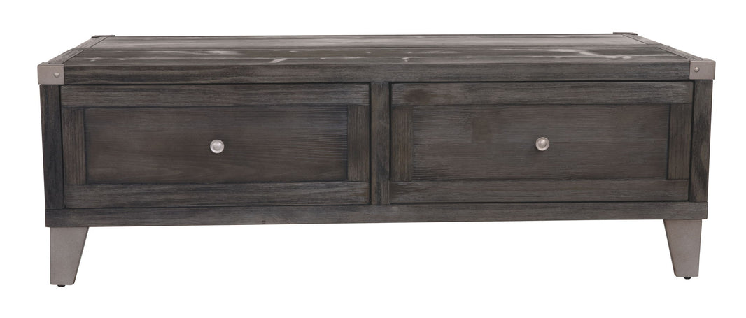 Todoe - Lift Top Cocktail Table - Dark Gray