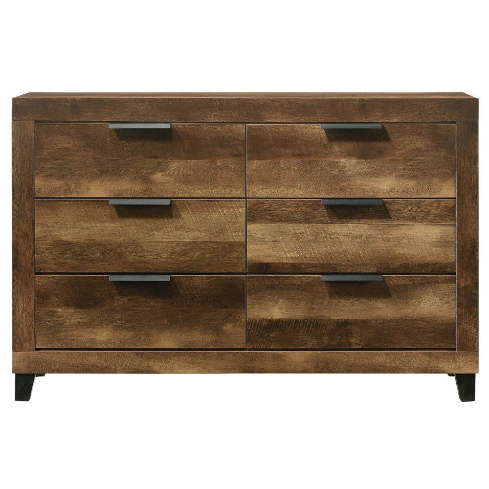 Morales - Dresser - Rustic Oak, alternate view 2 with linen fabric
