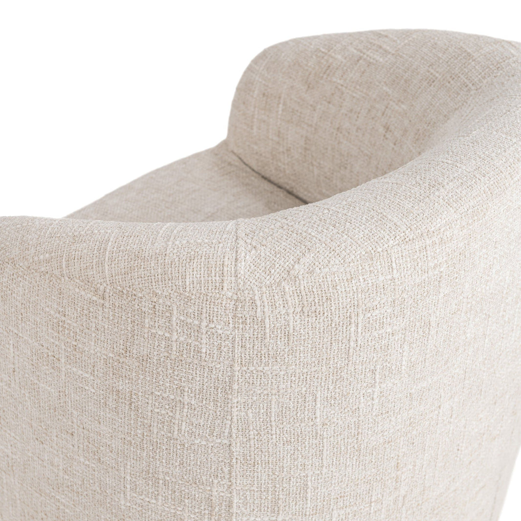 Diah - Swivel Accent Chair - Toasted Linen, alternate view 2 with polyester fabric