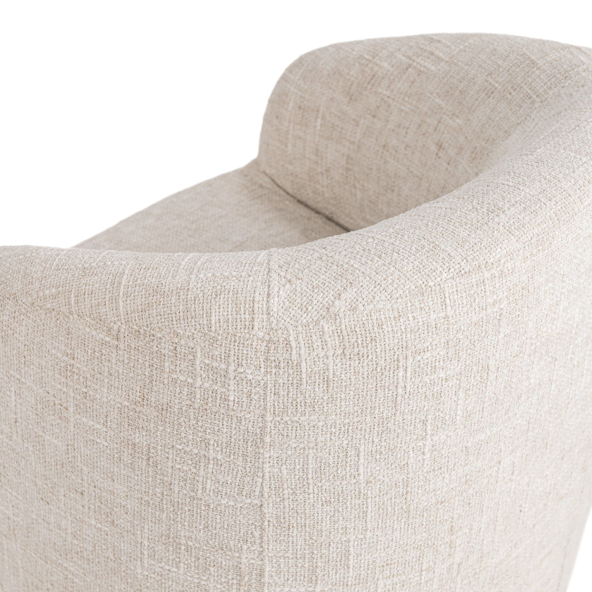 Diah - Swivel Accent Chair - Toasted Linen, alternate view 2 with polyester fabric