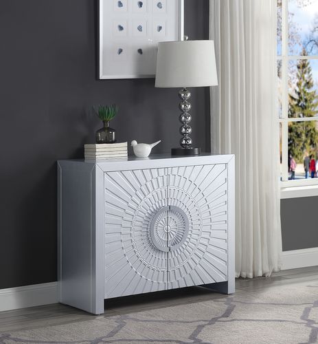 Cicero - Console Cabinet - Platinum, product view with wood construction