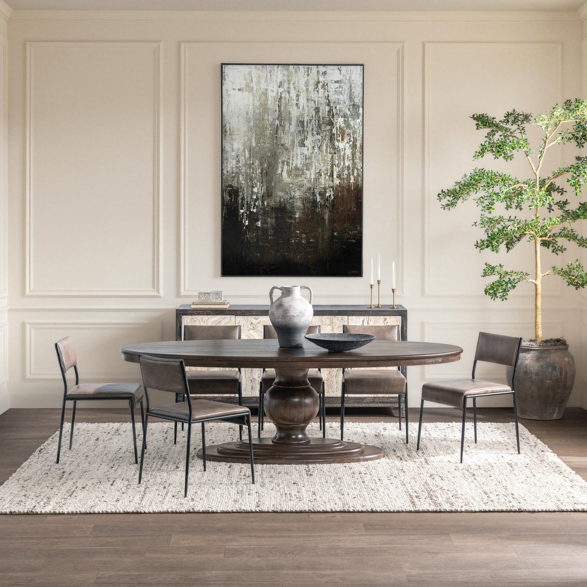 Brookside - Oval Dining Table - Cocoa Brown, alternate view 2 with wood construction