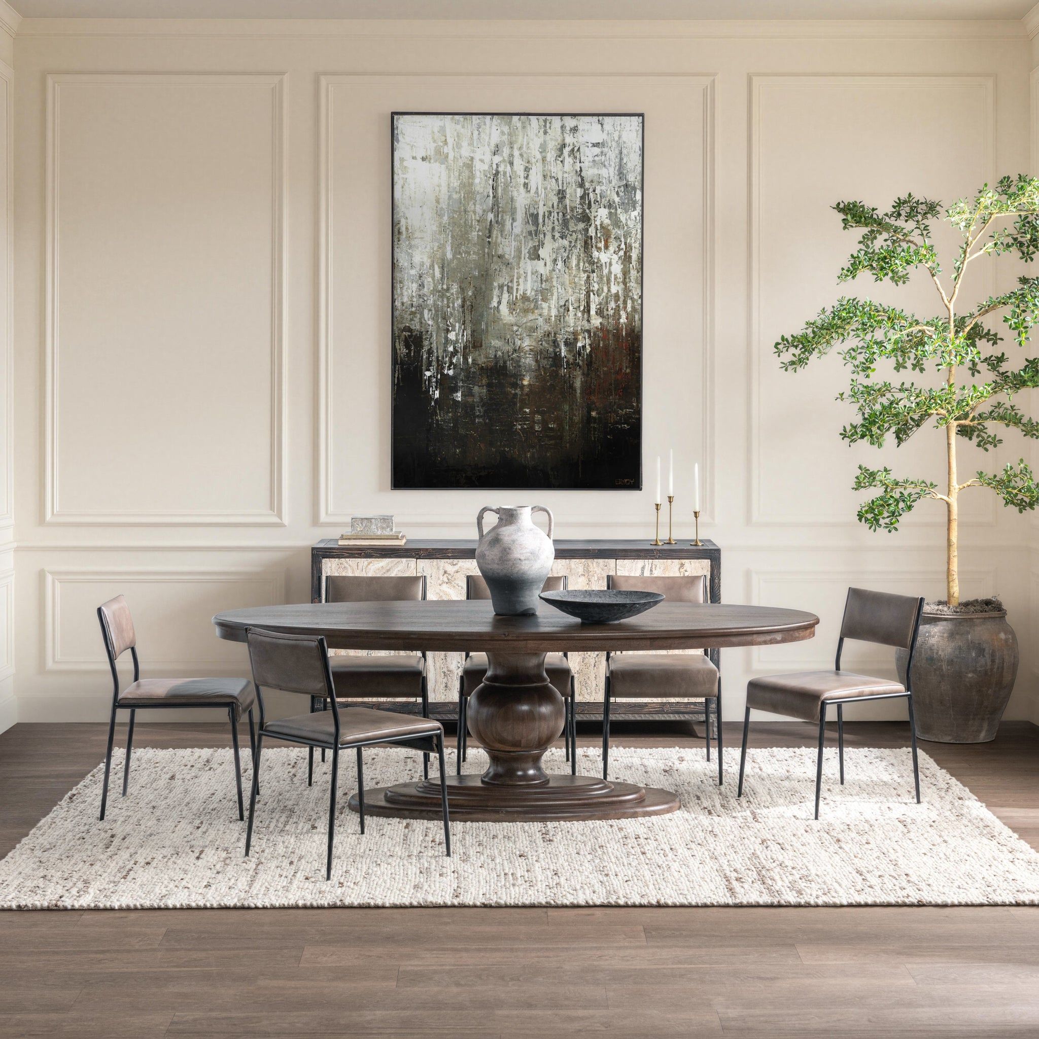 Brookside - Oval Dining Table - Cocoa Brown, alternate view 2 with wood construction
