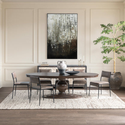 Brookside - Oval Dining Table - Cocoa Brown, alternate view 2 with wood construction
