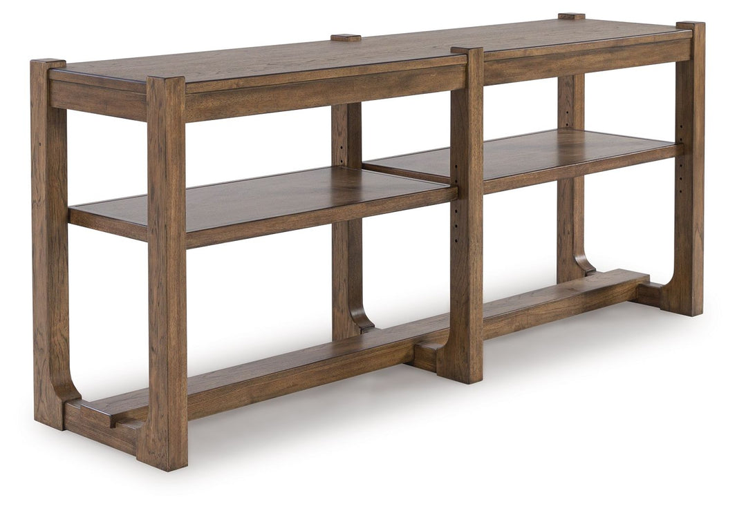 Cabalynn - Sofa Table - Light Brown, product view with wood construction