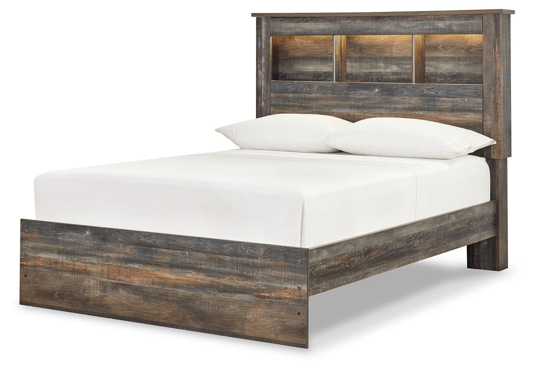 Drystan - Panel Bookcase Bed, alternate view 2 with wood construction