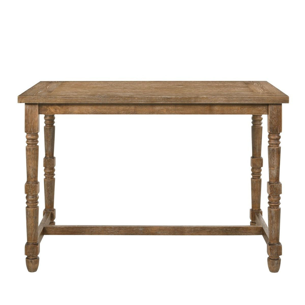 Farsiris - Counter Height Table - Weathered Oak, alternate view 2 with wood construction