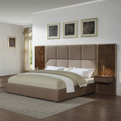 Marcelino - Nightstand With Wall Pier (EK) - Cherry Oak