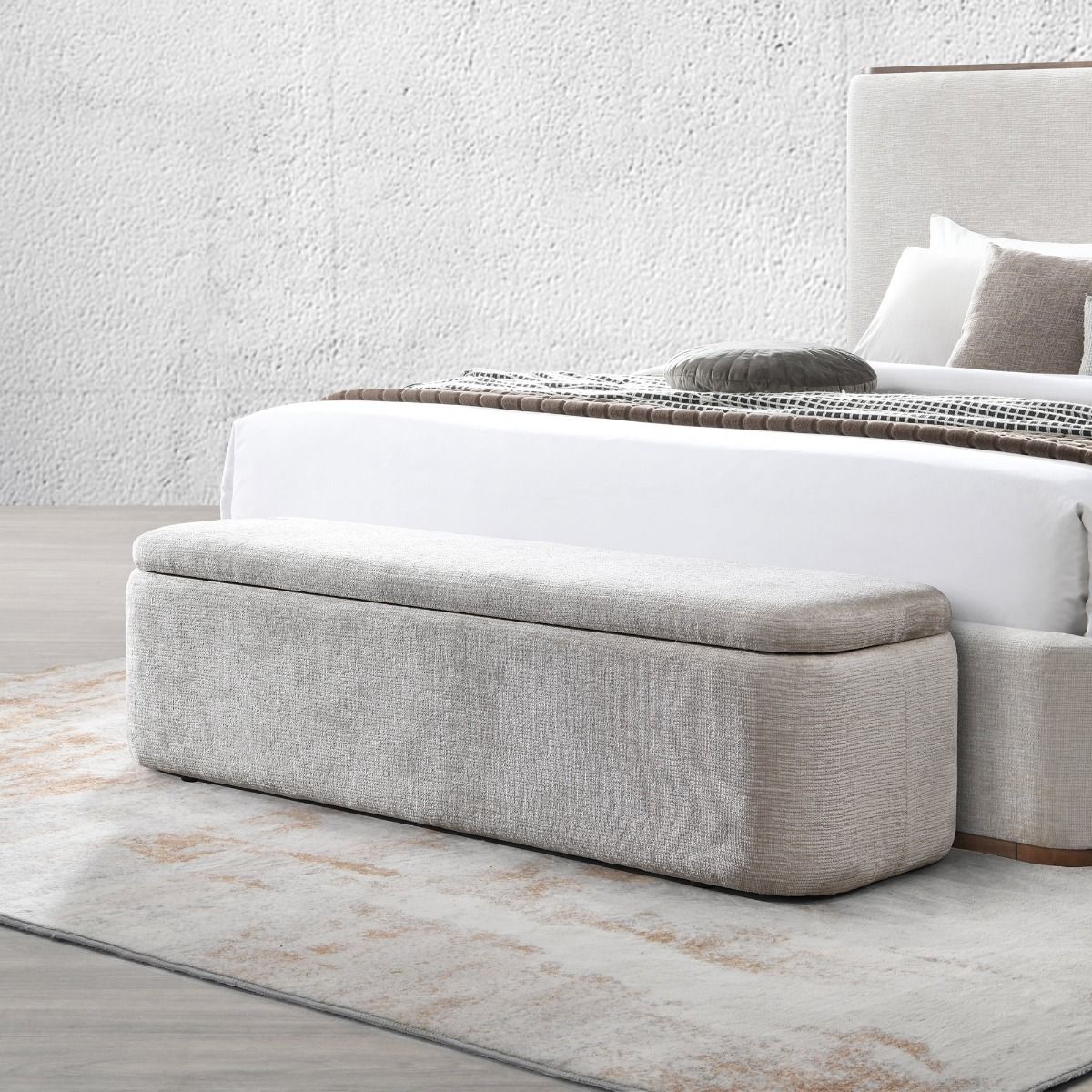 Orane - Bench With Storage - Gray, alternate view 3