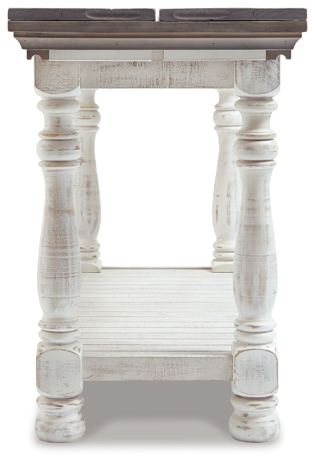 Havalance - Flip Top Sofa Table - Gray / White, alternate view 2 with engineered wood