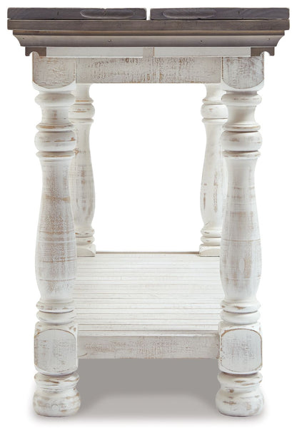 Havalance - Flip Top Sofa Table - Gray / White, alternate view 2 with engineered wood