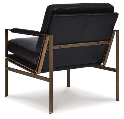 Puckman - Accent Chair, alternate view 3 with leather upholstery