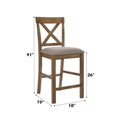 Martha II - Counter Height Chair, alternate view 4 with linen fabric