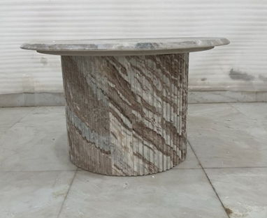 Nordens - Marble Round Table, product view with stone