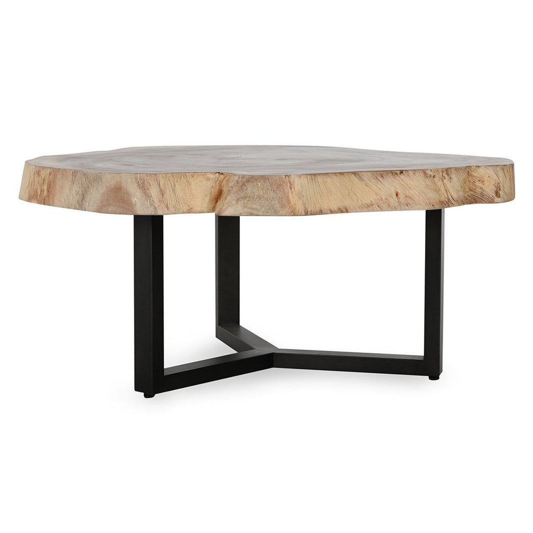 Celine - Live Edge Coffee Table - Natural, product view with wood construction