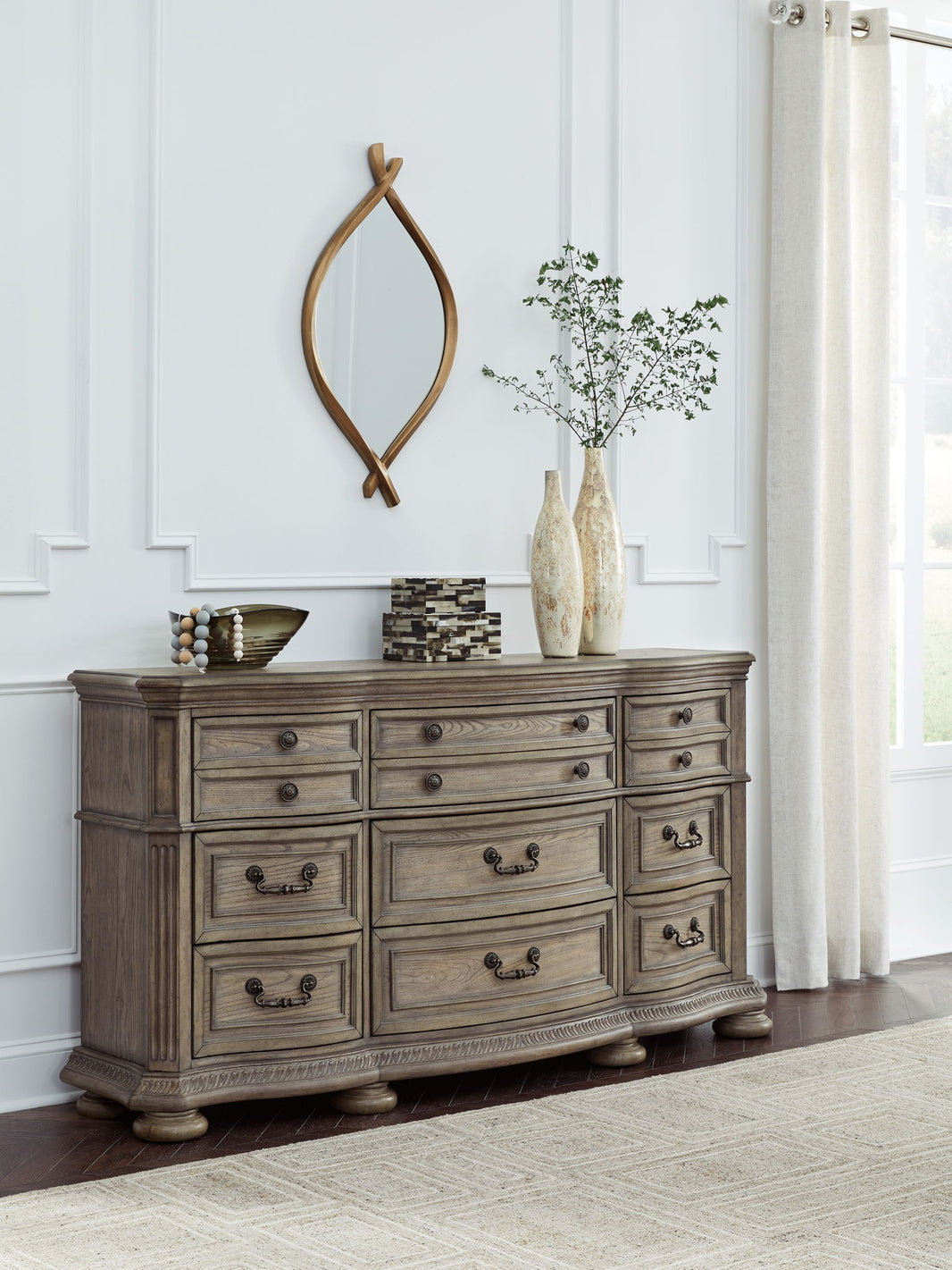 Ardenfield - Dresser - Light Brown, alternate view 2 with wood construction