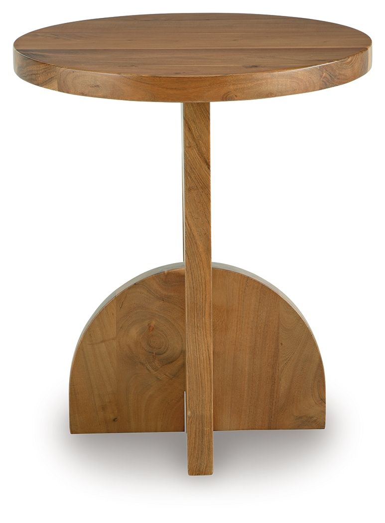 Hollbourne - Accent Table - Brown, alternate view 2 with wood construction