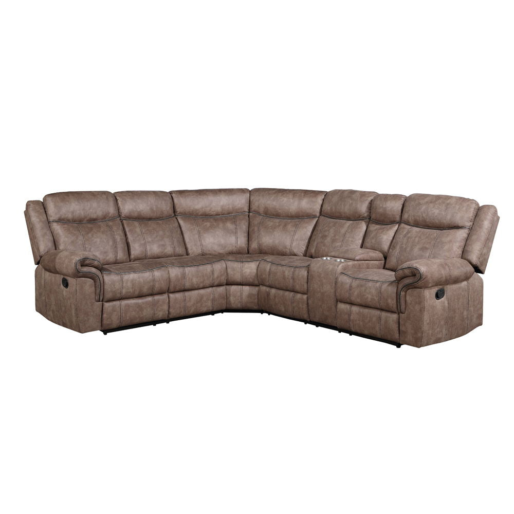 Dollum - Sectional Sofa, alternate view 2 with velvet upholstery
