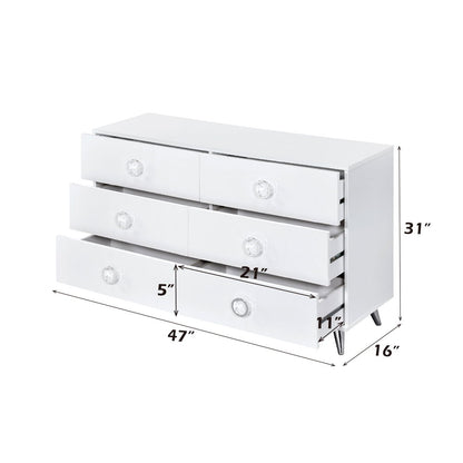 Perse - Dresser - White, alternate view 2 with metal