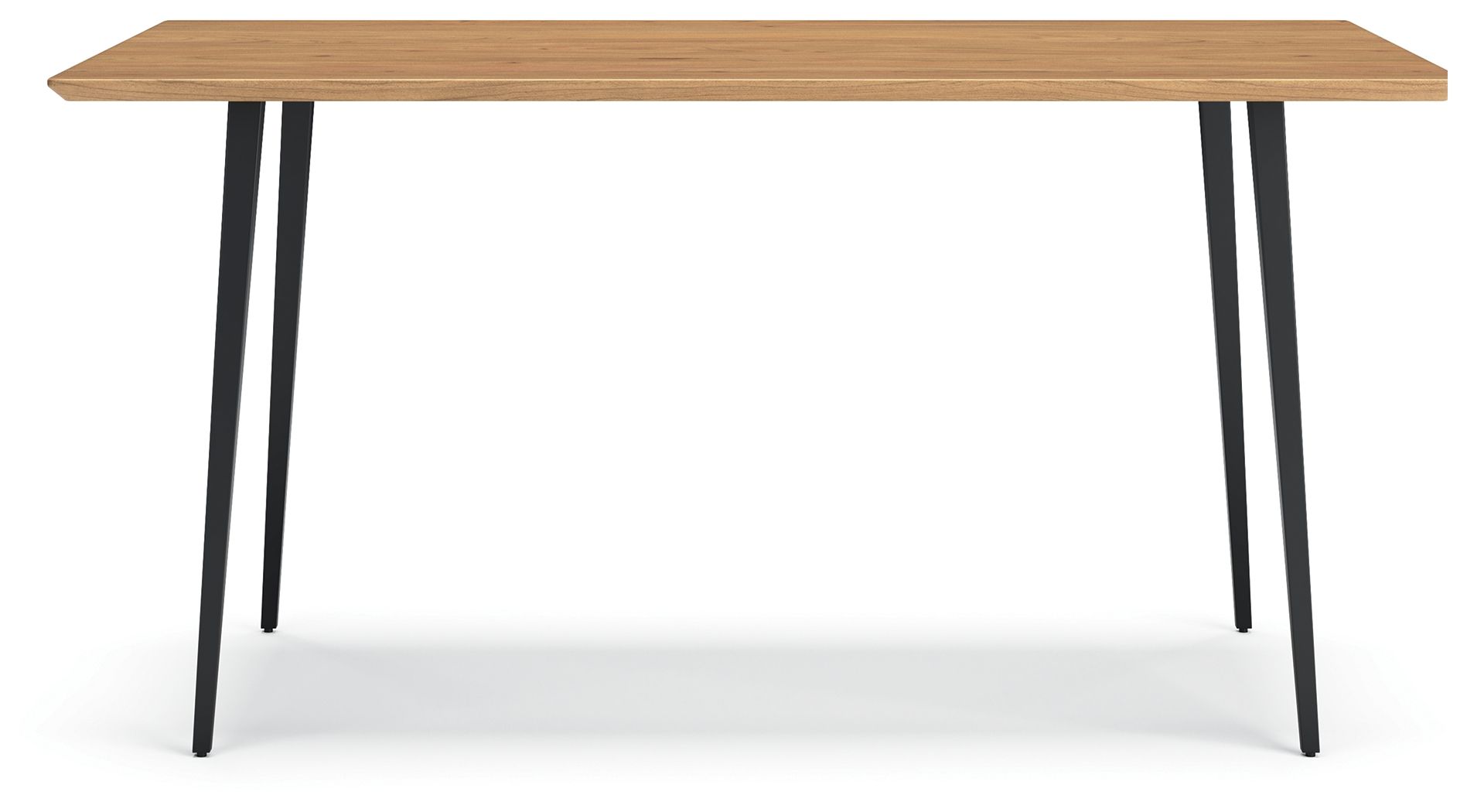 Gretlynn - Rectangular Dining Room Table - Black / Natural, alternate view 4 with wood construction