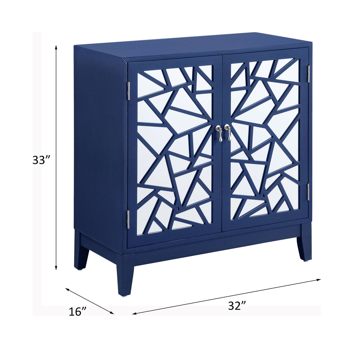 Einstein - Console Cabinet - Blue, alternate view 3 with wood construction