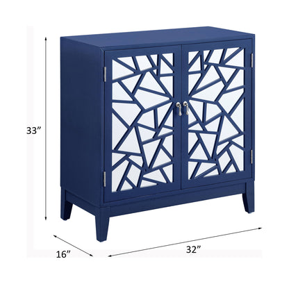 Einstein - Console Cabinet - Blue, alternate view 3 with wood construction