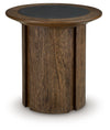 Dontayne - Round Table, product view with wood construction