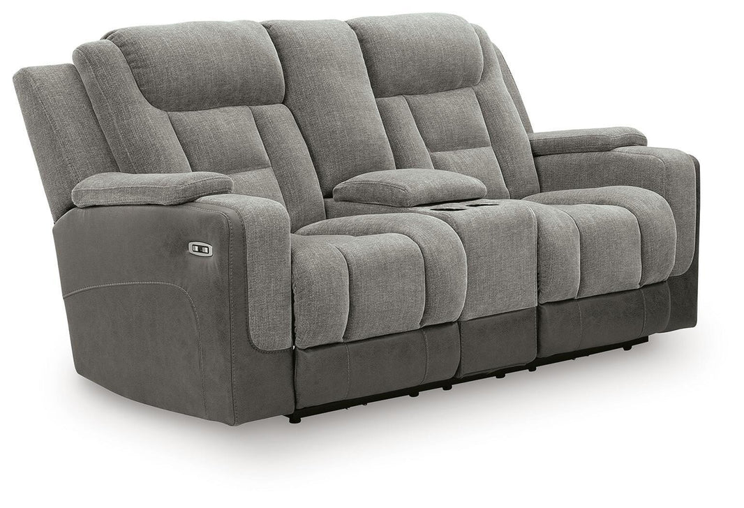 Mixed Motion - Power Reclining Loveseat With Console / Adjustable Headrest