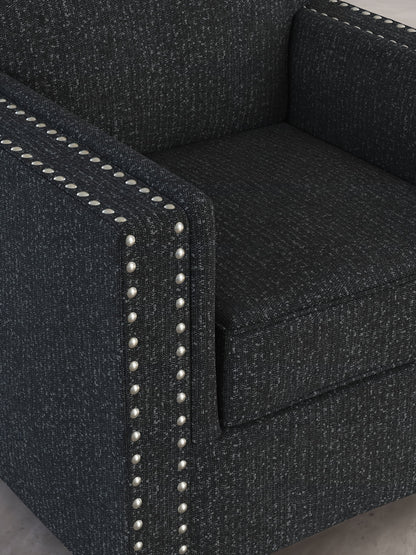 Jasmine Peaks - Chair - Coal, alternate view 3 with polyester fabric