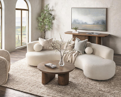 Vander - Solid Wood Round Coffee Table, alternate view 6