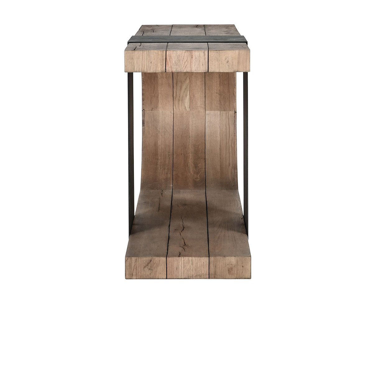 Danica - Console Table, alternate view 2 with wood construction