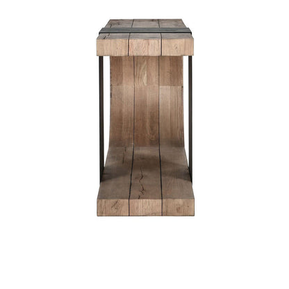 Danica - Console Table, alternate view 2 with wood construction